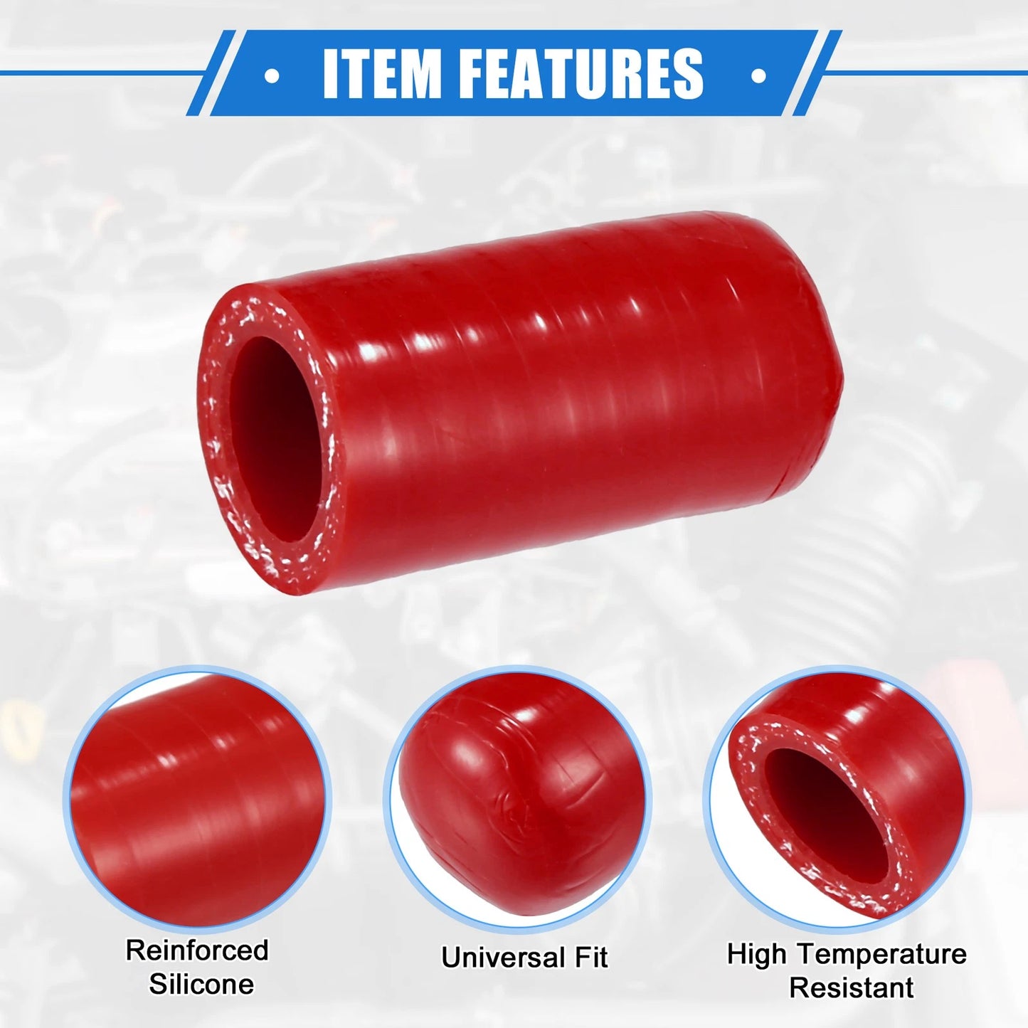 Reinforced Silicone Coolant Cap Kit for Turbo Bypass Valve (0.63" ID)