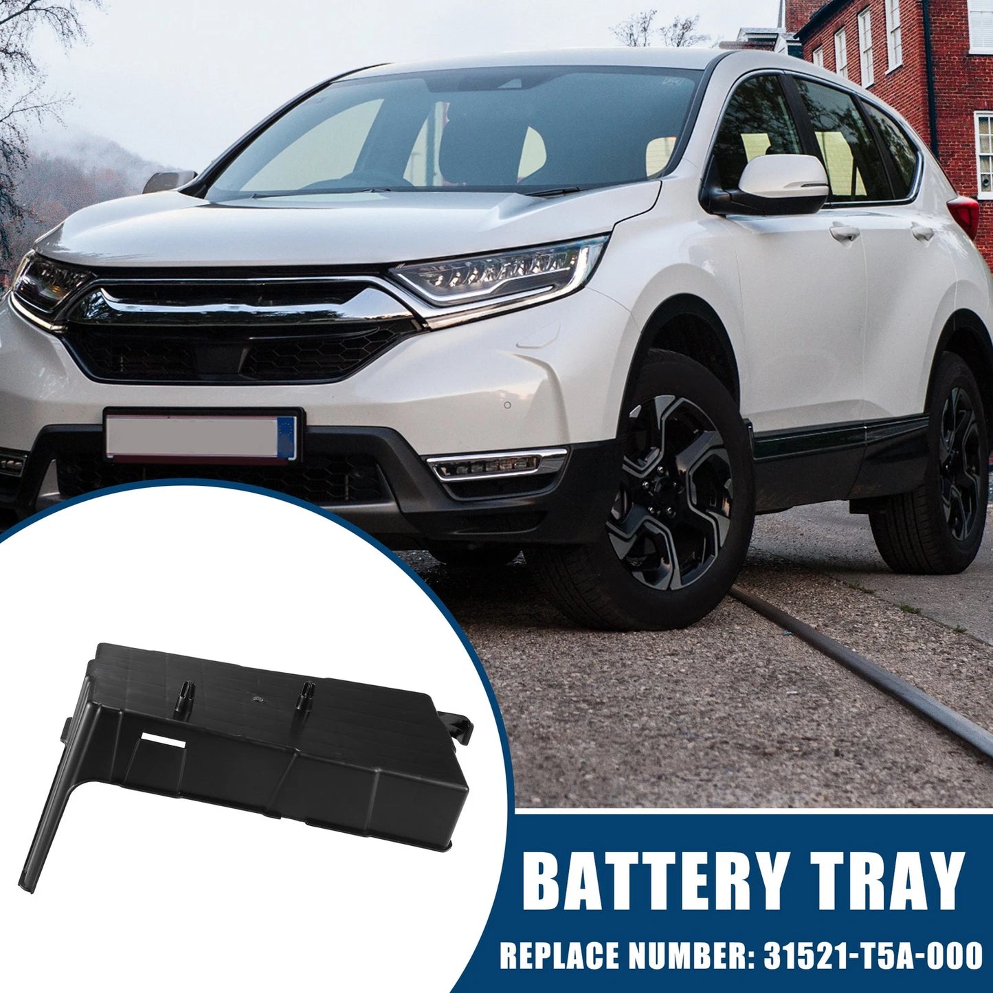 Inner Tray Under Battery for Honda H-RV (2016–2020) - Durable Plastic Black