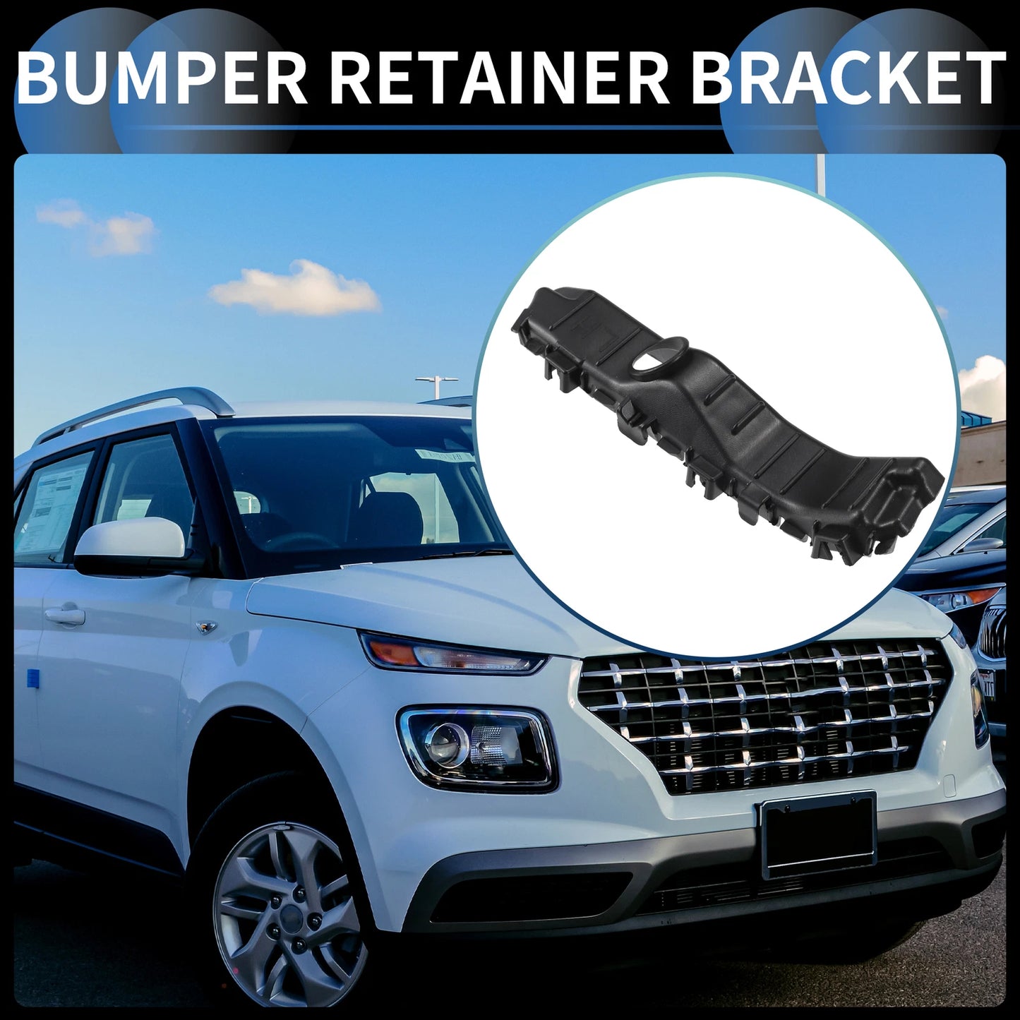 1pc Left Front Bumper Retainer Bracket No. 86551K2000 for Hyundai Venue (2020–2023)