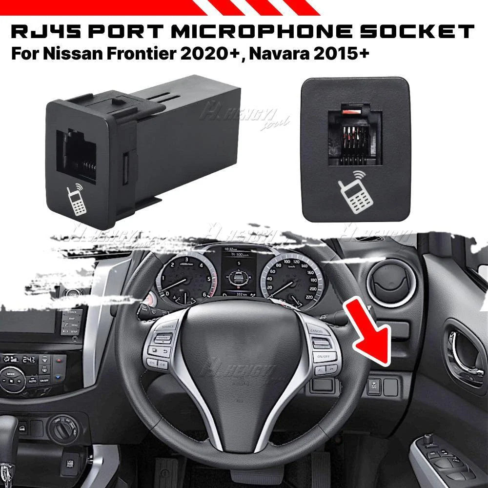 1x 8-Pin Pass-Through Microphone Socket for Nissan Altima/Sentra (2015–2018)