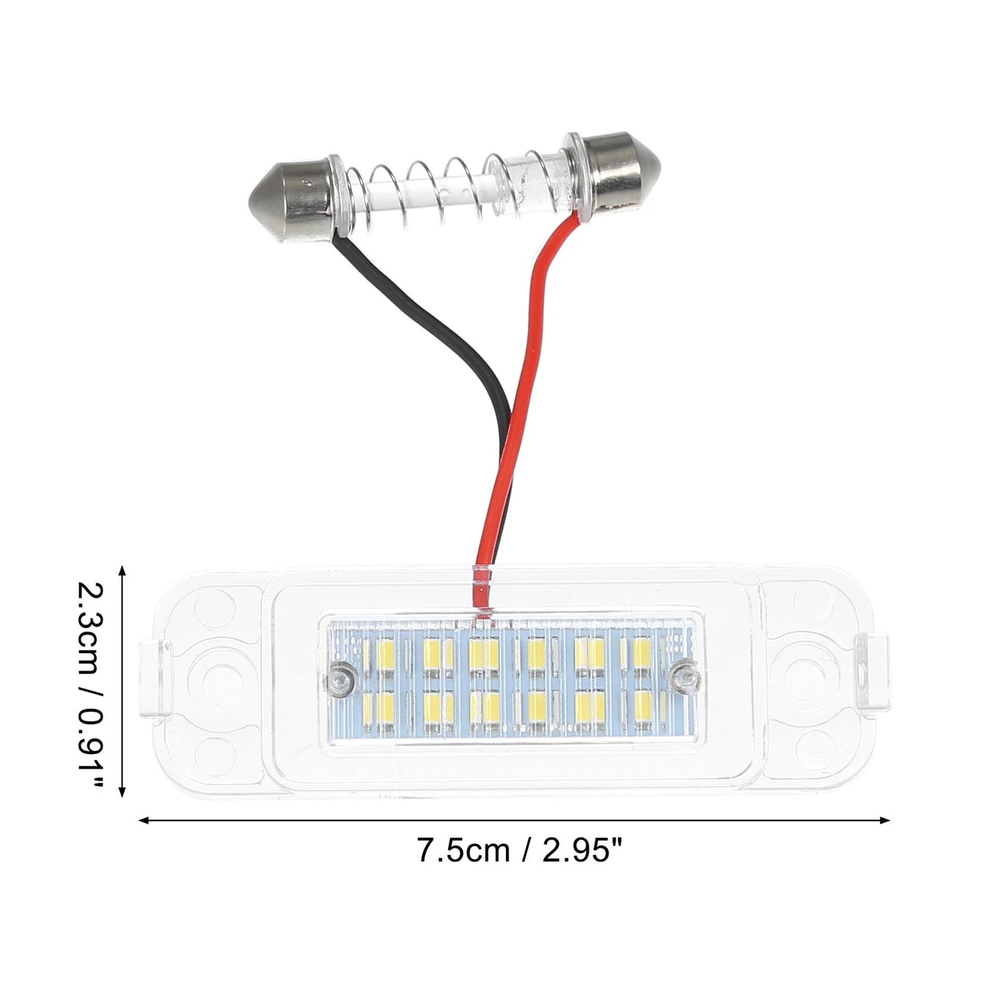 2pcs License Plate Light for Mercedes-Benz ML 320 (1998–2003) A1638200066