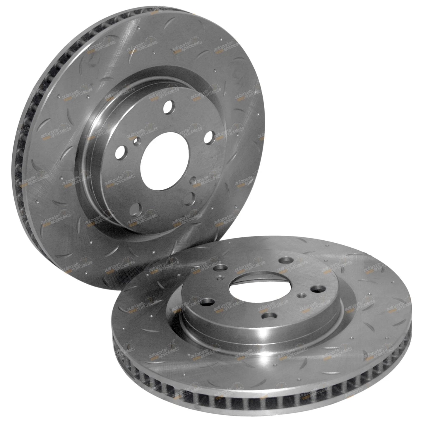 2 Front Drilled Slotted Brake Rotors for Toyota Aurion (2006–2012)