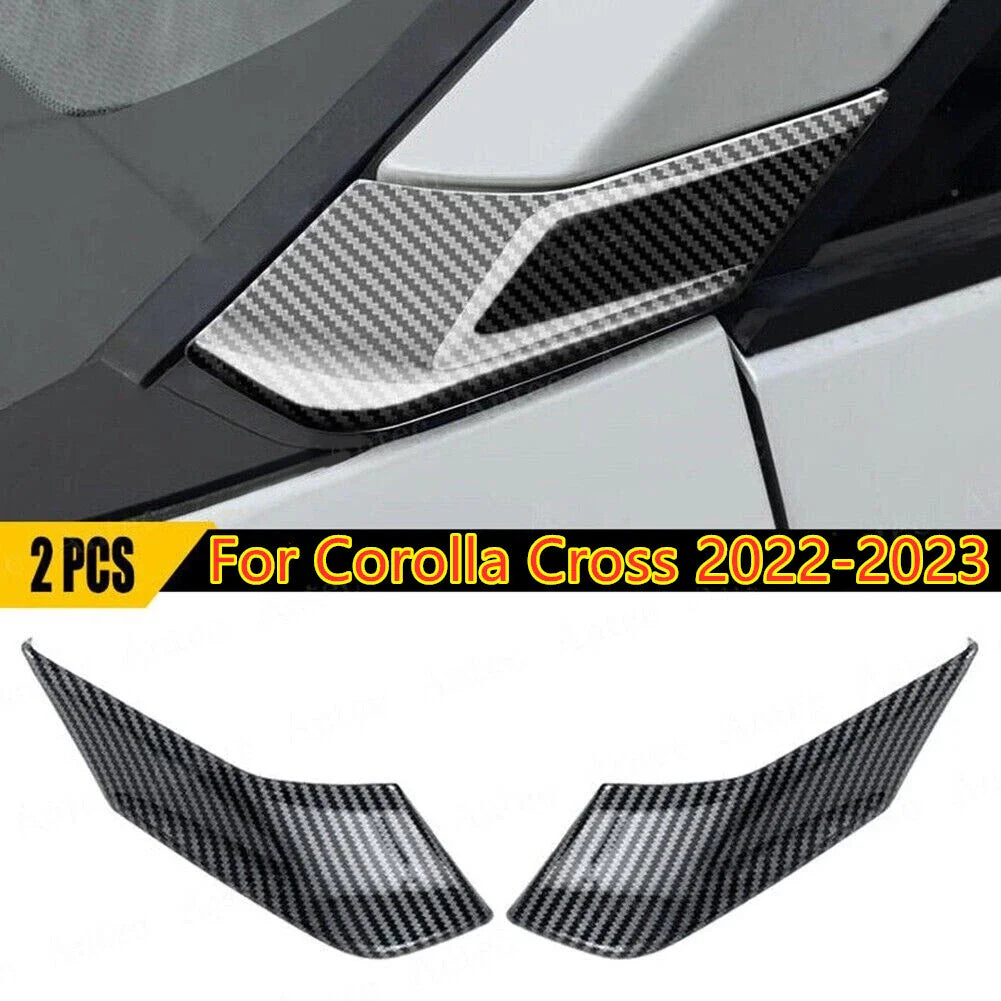2 x Carbon Fiber A Pillar Cover Trim Decor for Toyota Corolla Cross (2022–2023)