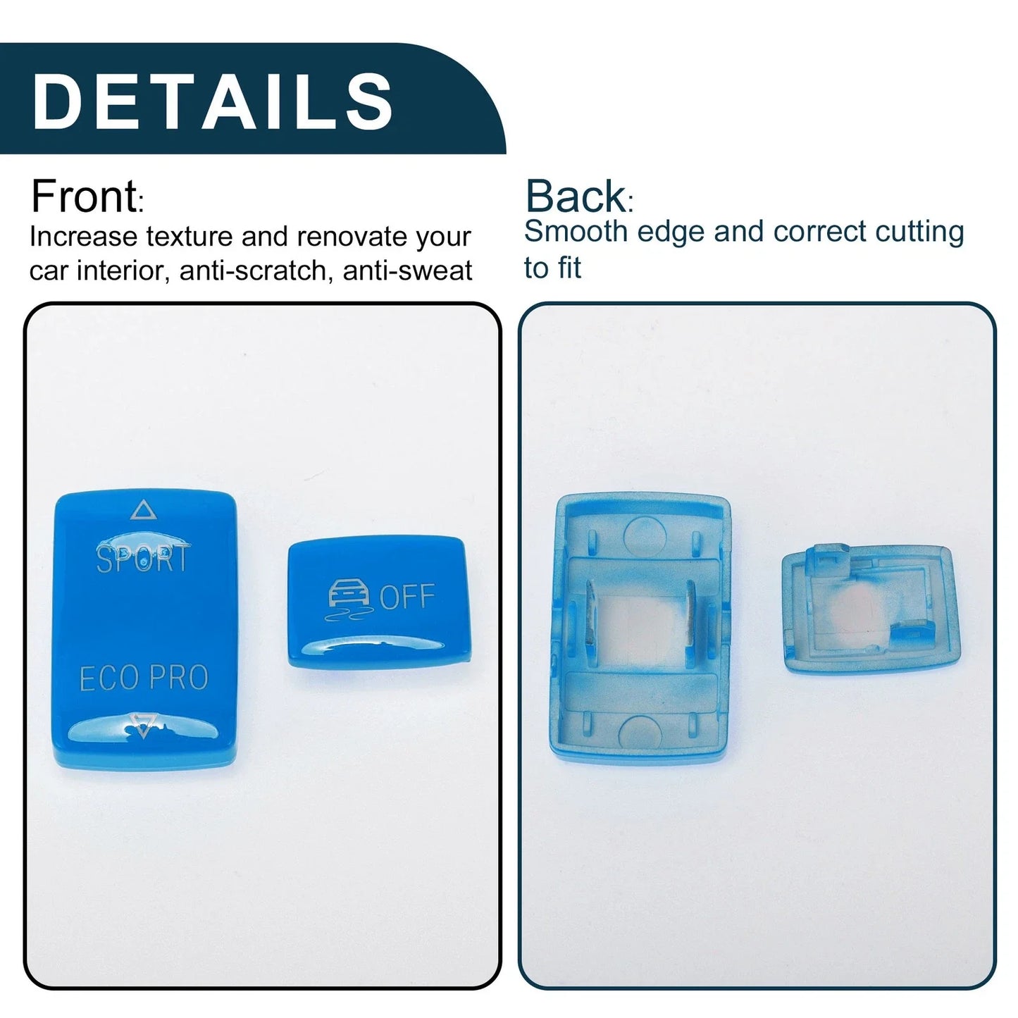 Blue ECOPRO Off Button Cover for BMW 1/2/3/6 Series