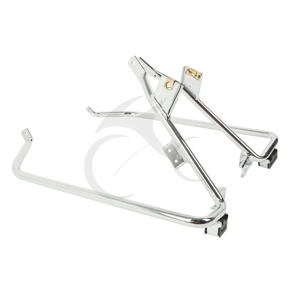 Chrome/Black Saddlebag Brackets for Harley Touring (2009-2013)