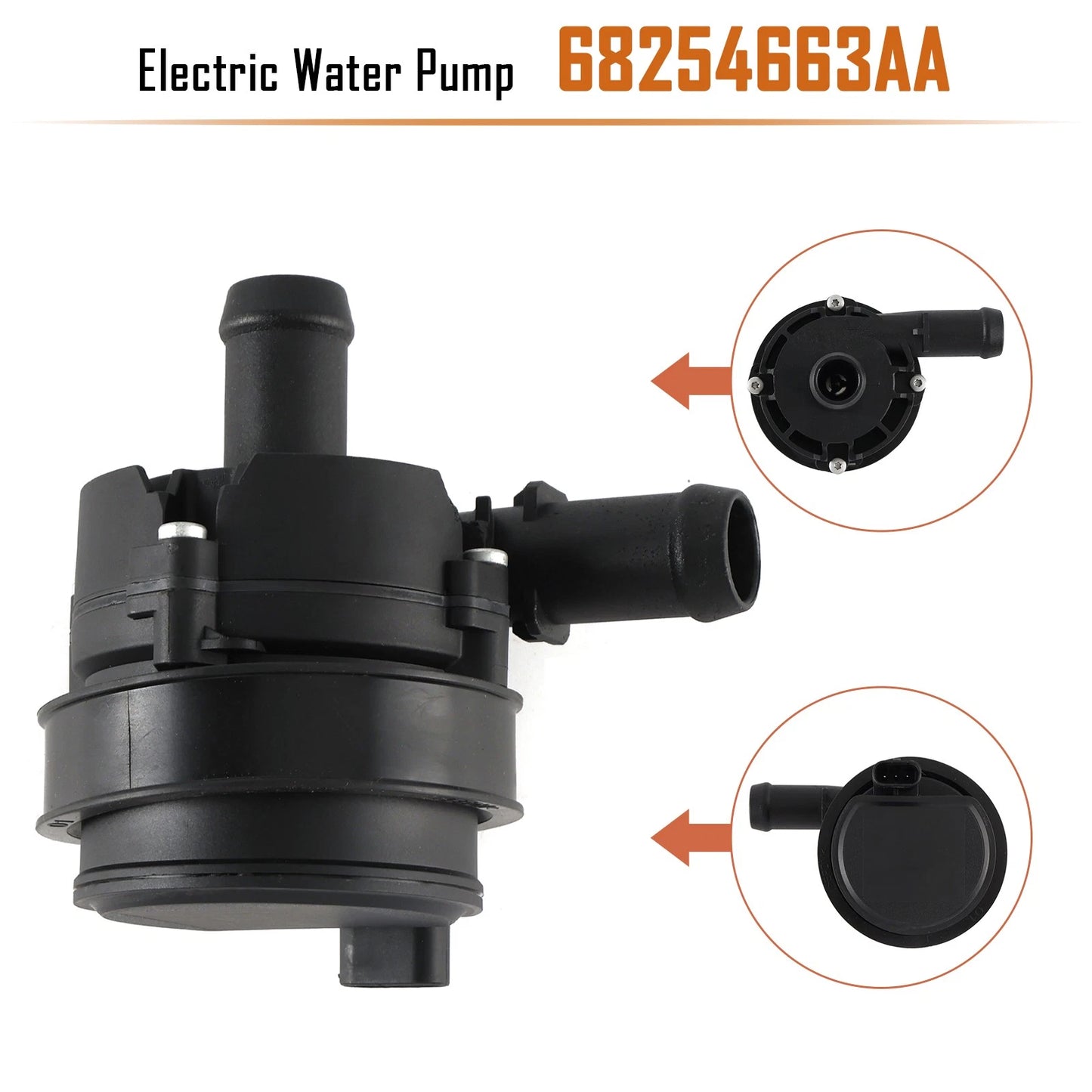 Electric Water Pump 68254663AA for Mercedes CLA250 E400 GLA250 (2014–2017)