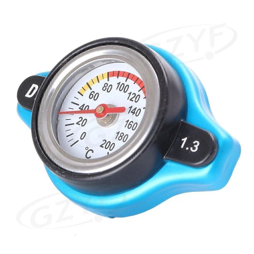 1.3 Bar Thermostatic Gauge Radiator Cap for Car Water Temp Meter Blue