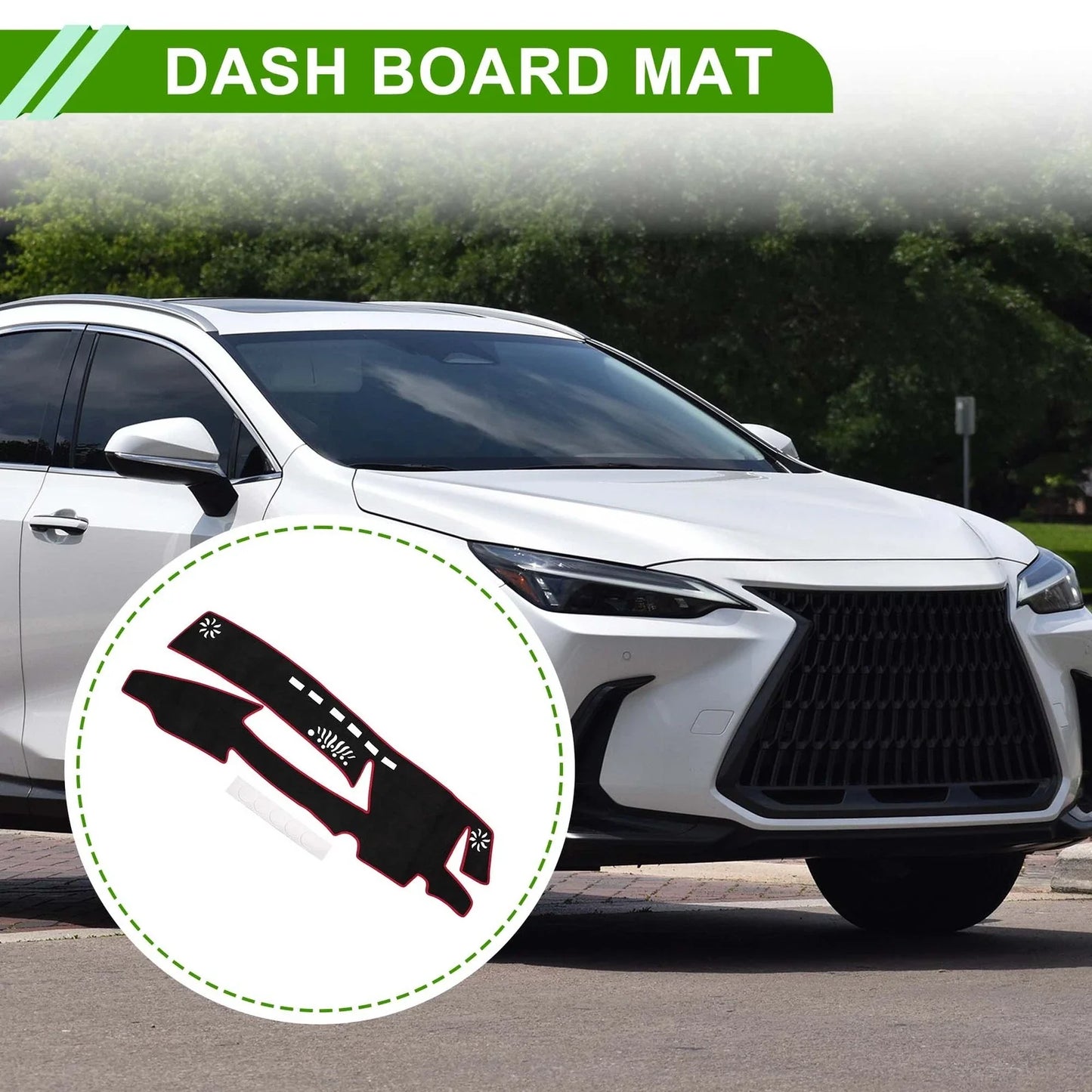 Dashboard Cover Mat for Lexus ES 2019-2022 Sun Protector Pad Black Red