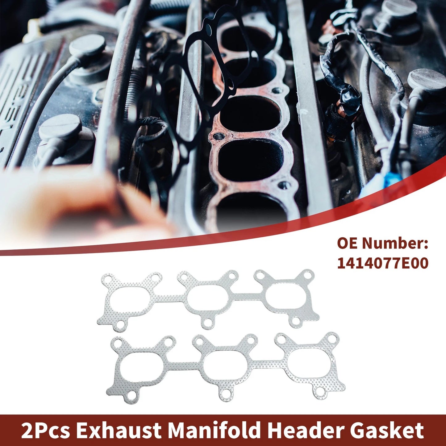 Exhaust Manifold Header Gasket for Chevrolet Tracker (2000–2002) No.1414077E00