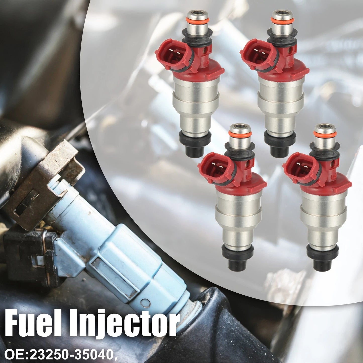 Set of 4 Fuel Injectors 23250-35040 for Toyota 4Runner (1989–1995)