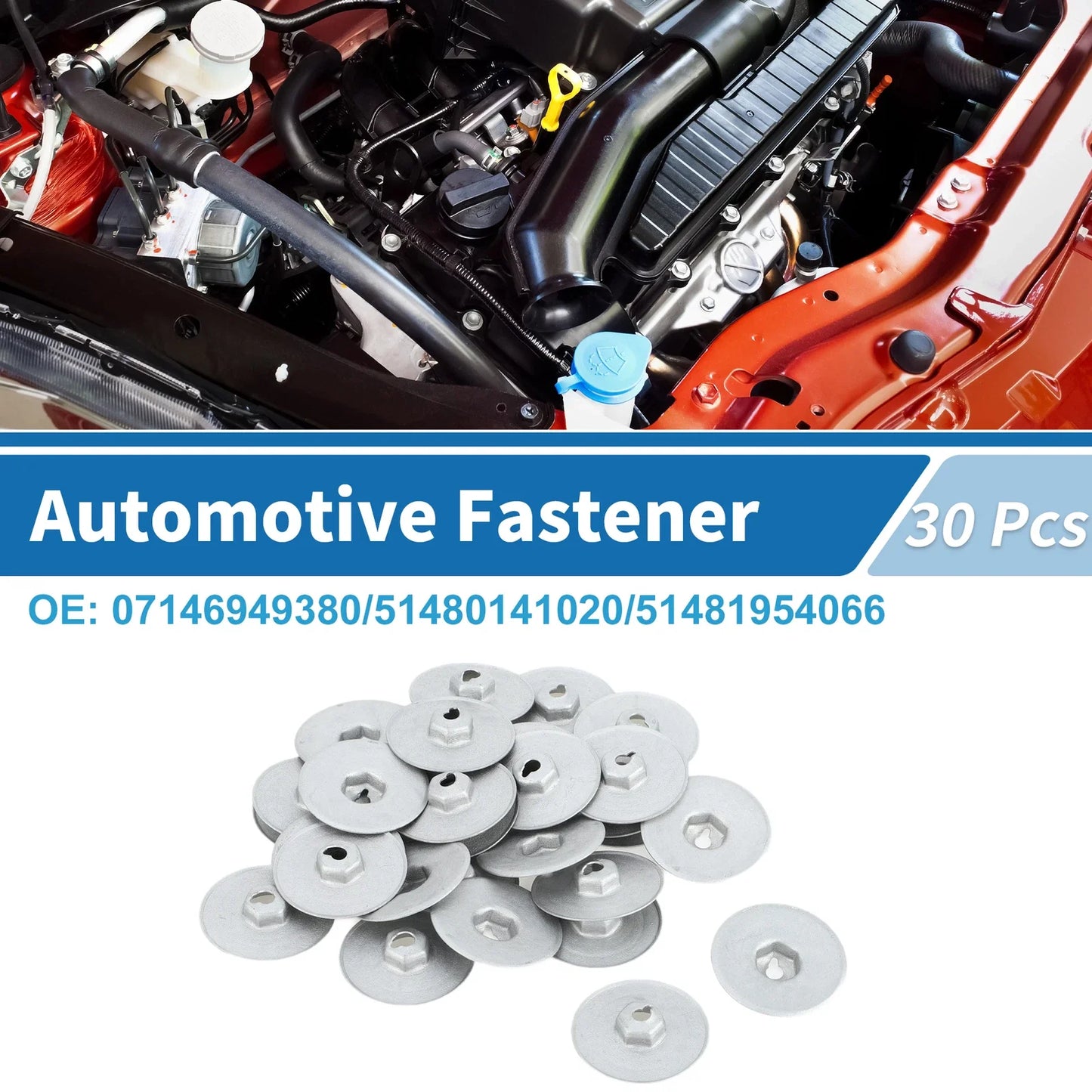 Heat Protection Mounting Nut Clips 30 Pcs for BMW 228i (2014-2016)