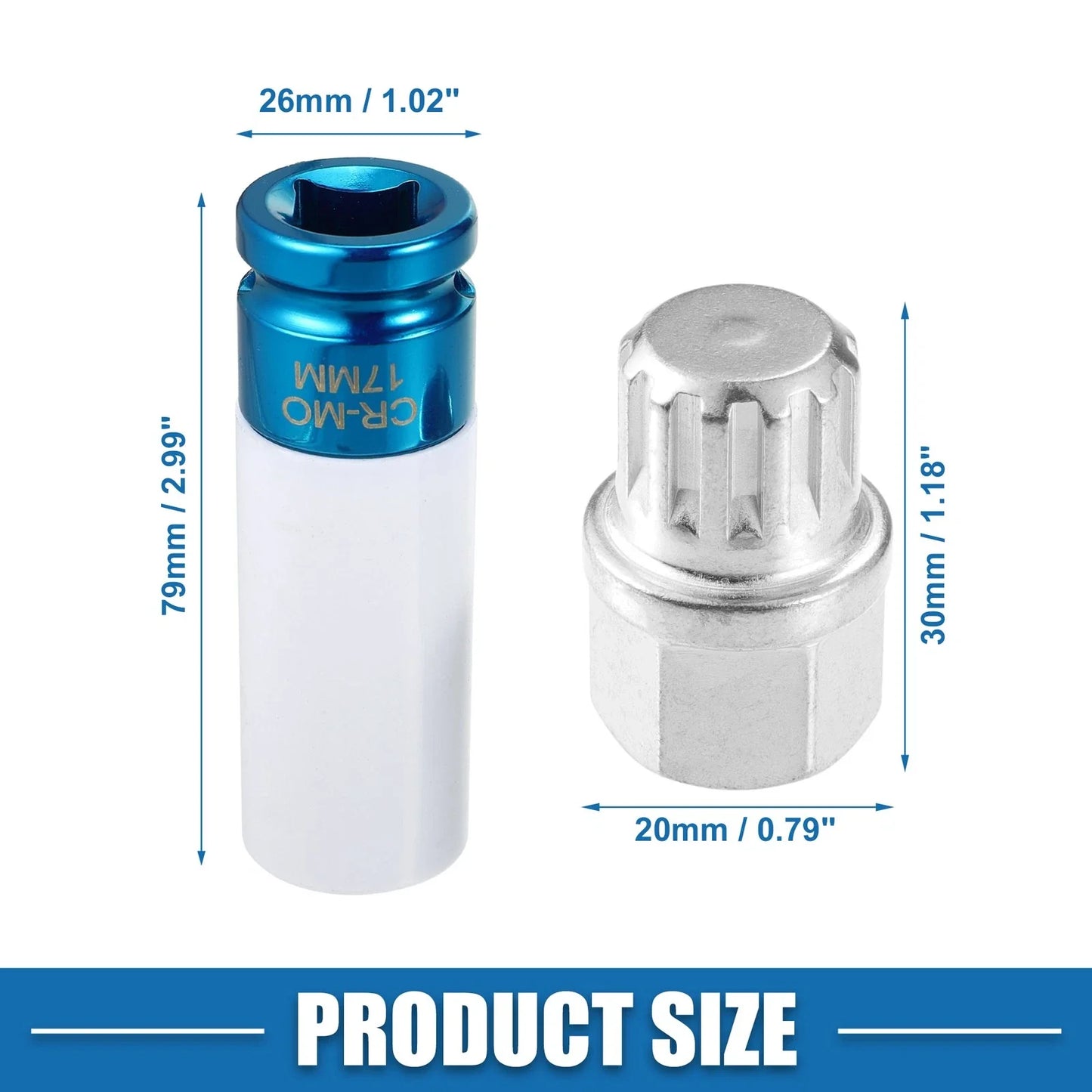 Wheel Screw Lock Lug Nut Set 14/12Pt for BMW