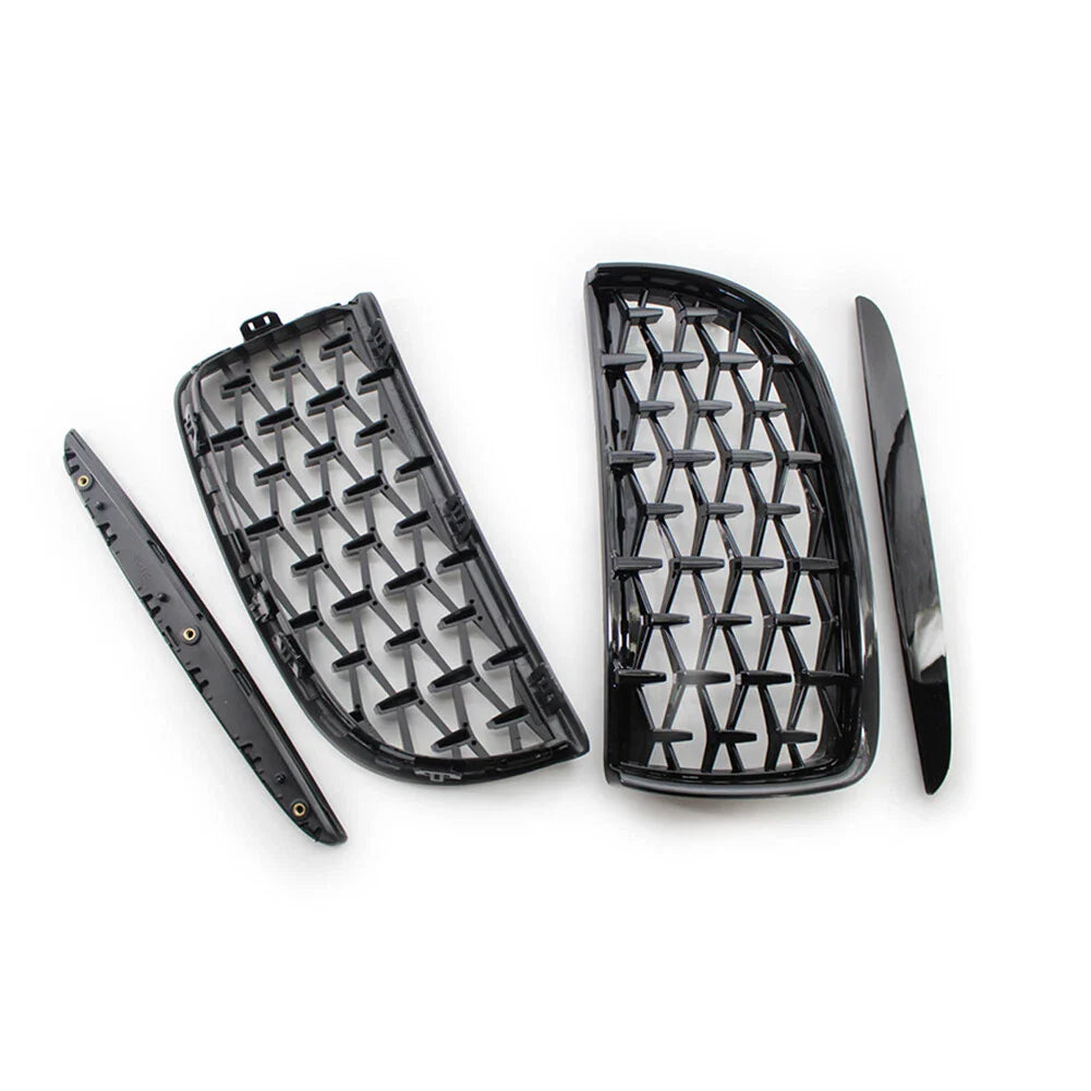 Diamond Black Front Kidney Grille for BMW 3 Series E90 E91 (2005-2008)