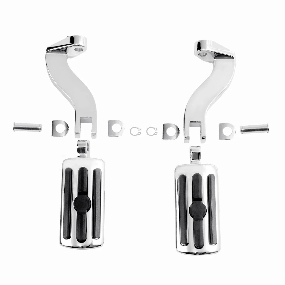 Chrome Passenger Footpeg Pegs Bracket Mount for Harley Touring (1993-2025)