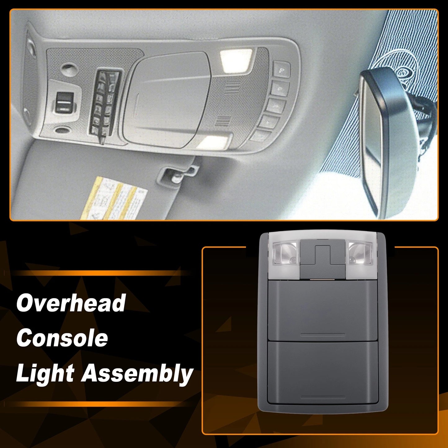 Dome Light Overhead Console for Ford F-250 F-350 F-450 F-550 (2011–2016) Gray