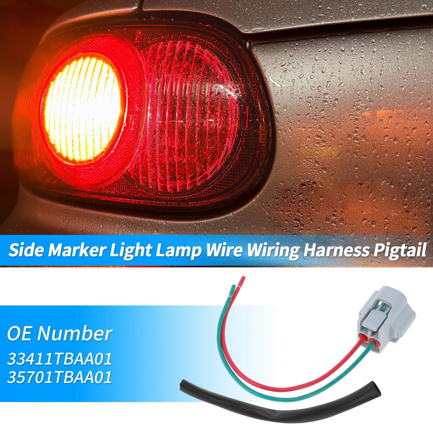 Side Marker Light Wiring Harness No.33411TBAA01 for Honda Civic (2016–2021)