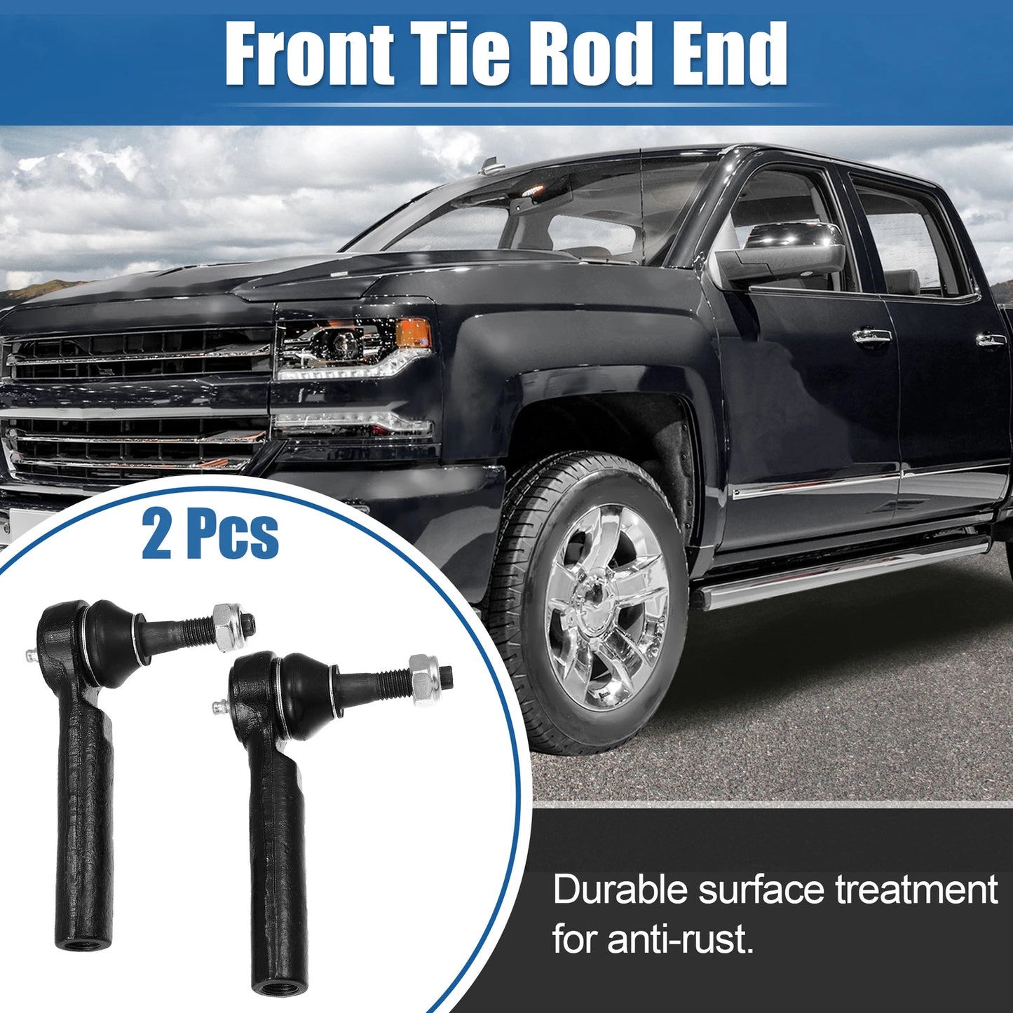 2X Front Tie Rod End ES800223 for Cadillac
