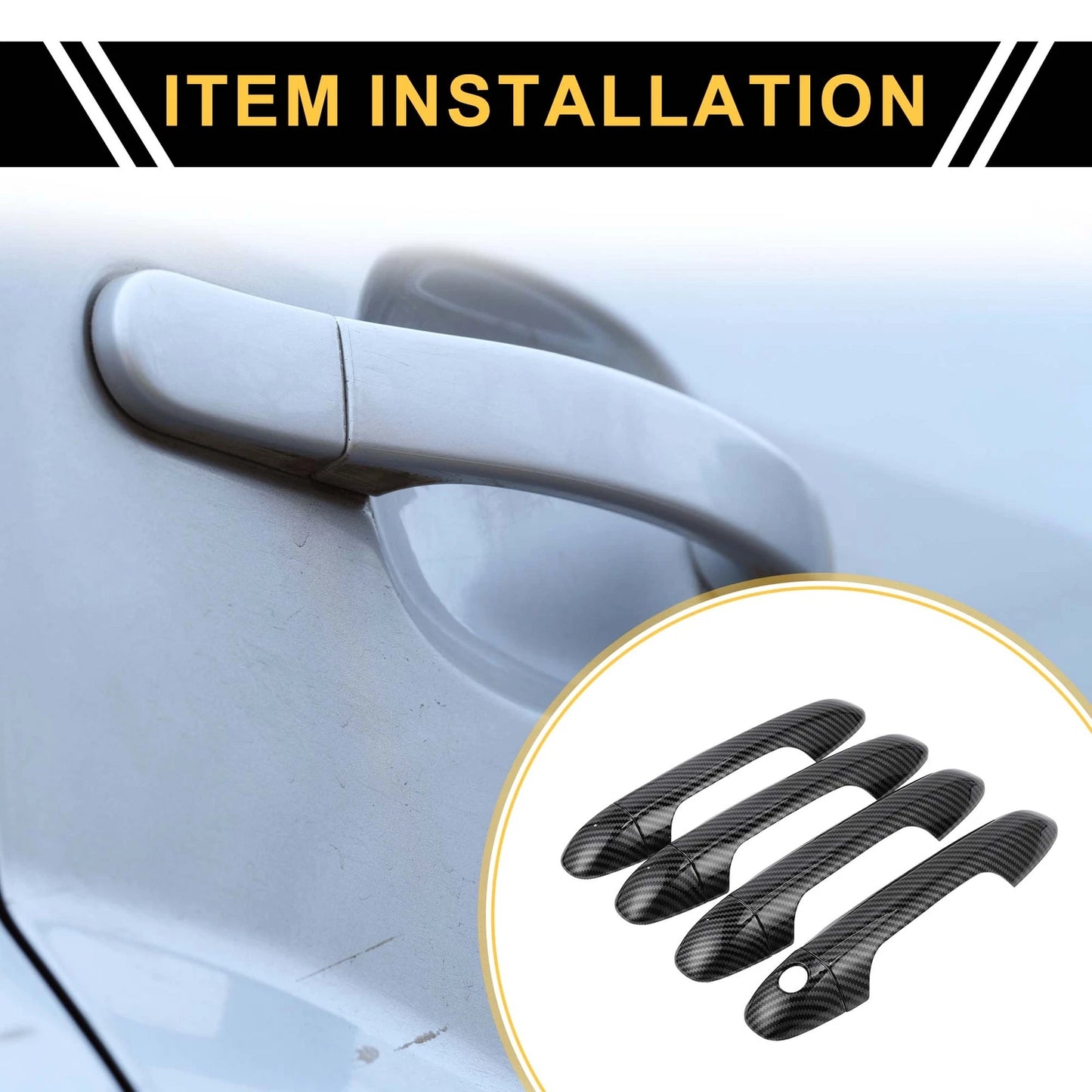 Set of 4 Exterior Door Handle Covers for Toyota Tacoma (2016–2023)