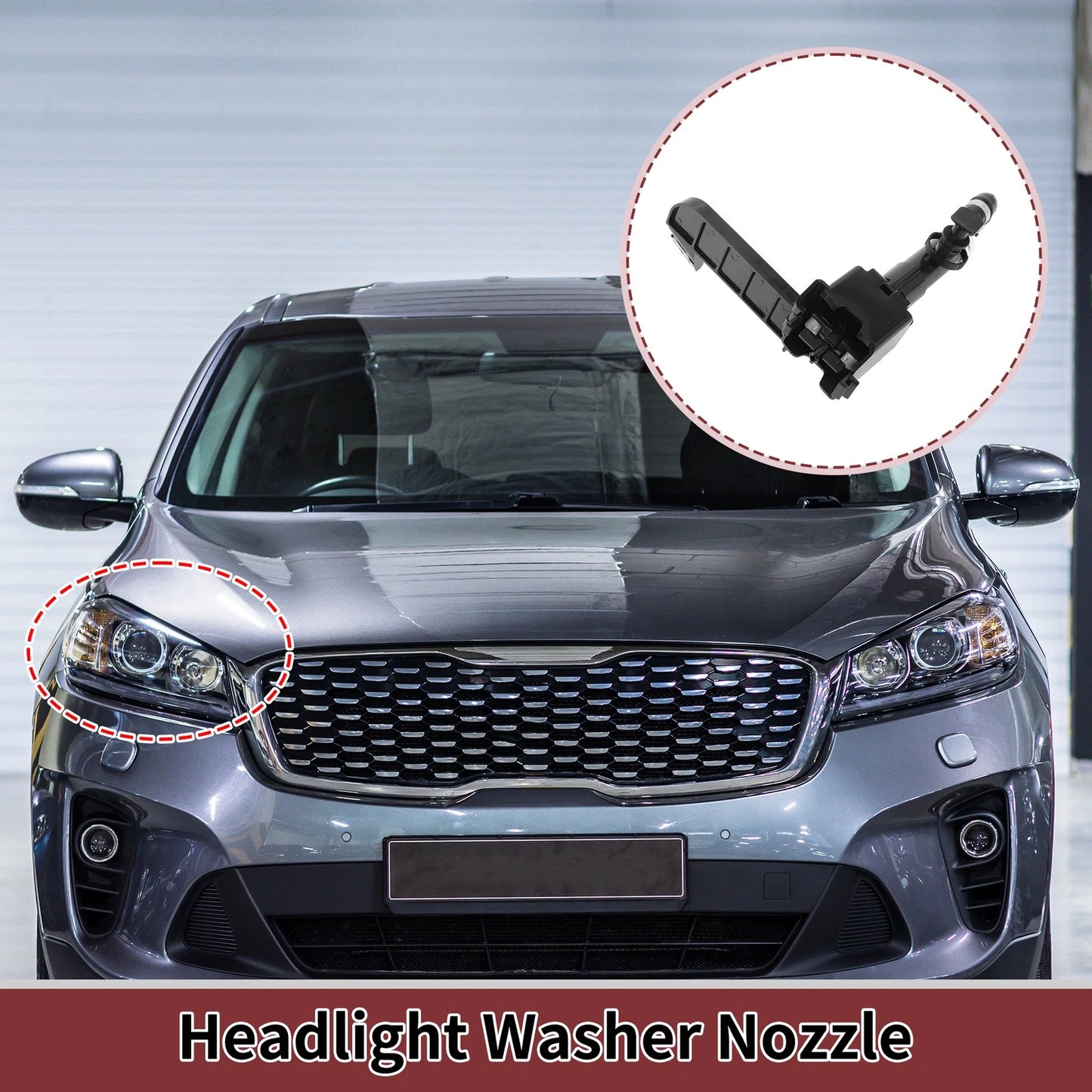 Front Passenger Side Headlight Washer Nozzle for Lexus IS250 (2006–2013) No. 8520753040 Black