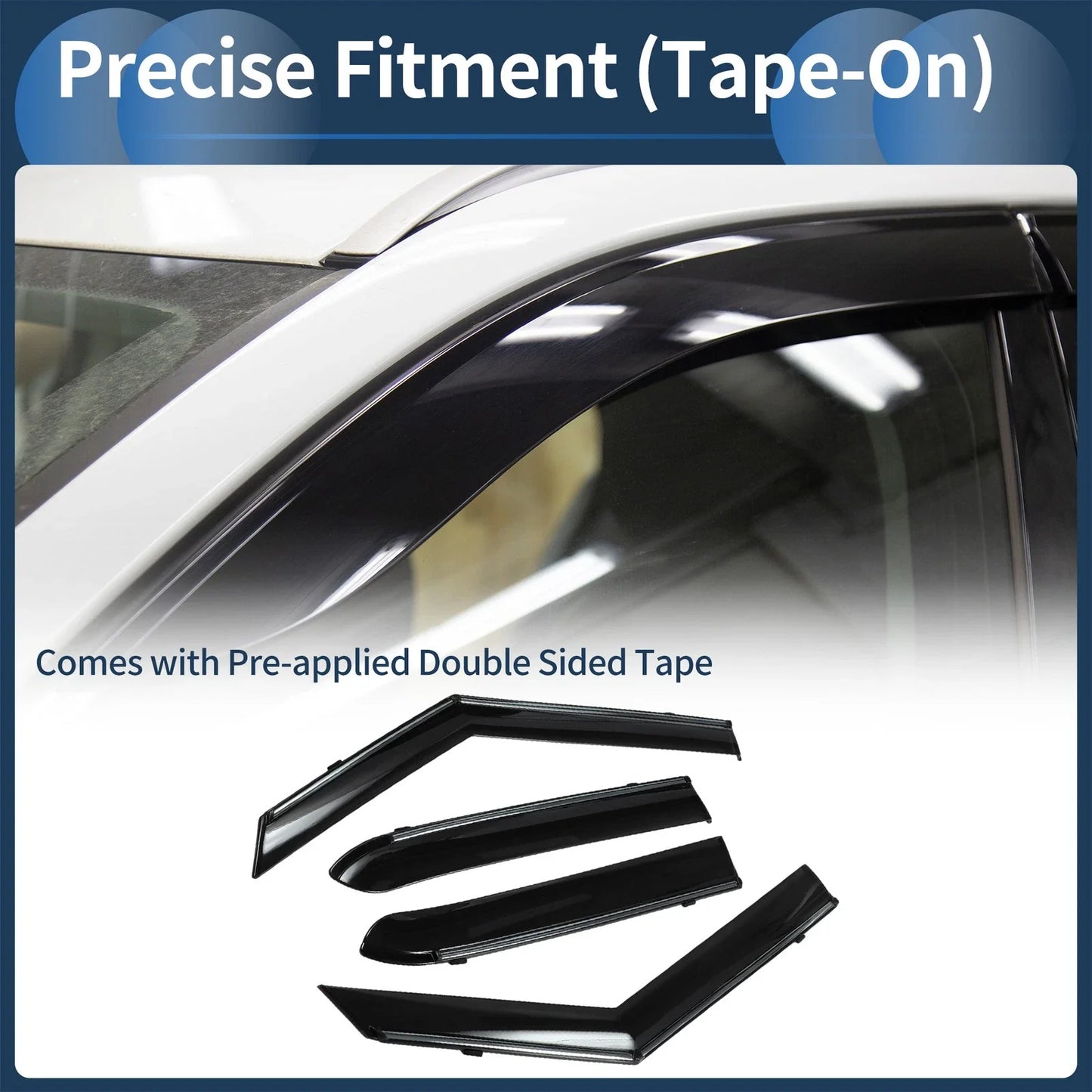 Window Deflectors for Chevrolet Trailblazer 2021 Side Window Vent Visors Black