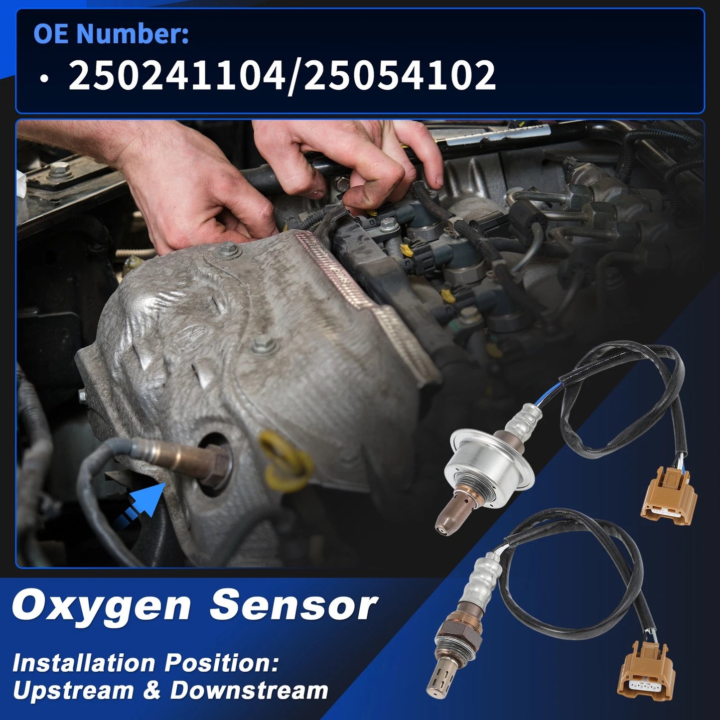 2X Upstream & Downstream Oxygen Sensor for Nissan Versa L4 1.6L (2014–2017)