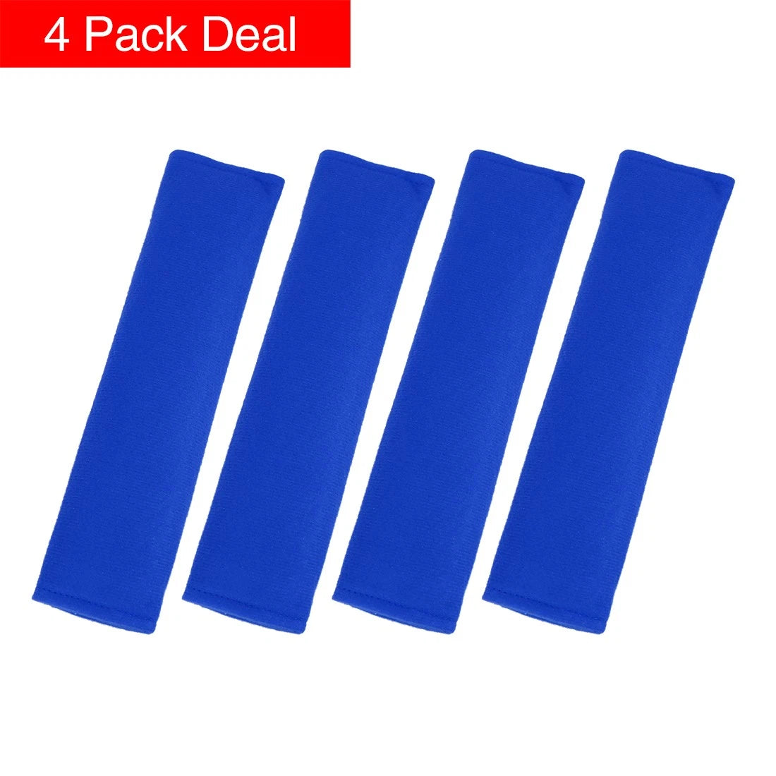 Set of 4 Universal Blue Seat Belt Cover Shoulder Pad Strap Protectors