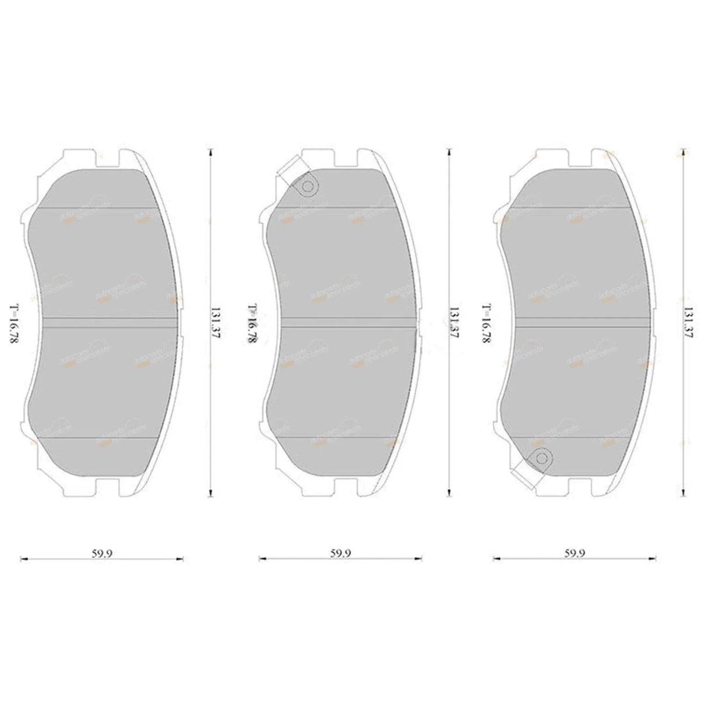 Front Disc Brake Pad Set for Kia Optima GD V6 2.7L (2004 - 2006)