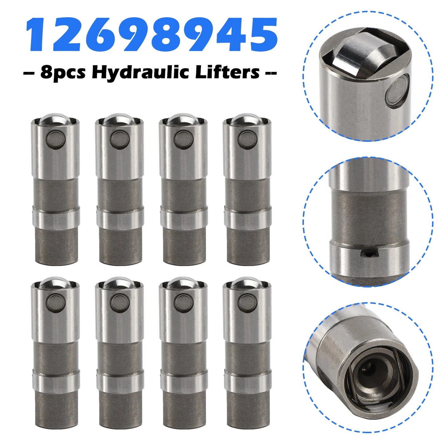 8pcs Hydraulic Pushers 12698945 for GM LS2 LS7 5.3L 6.0L 6.2L (2000–2024)