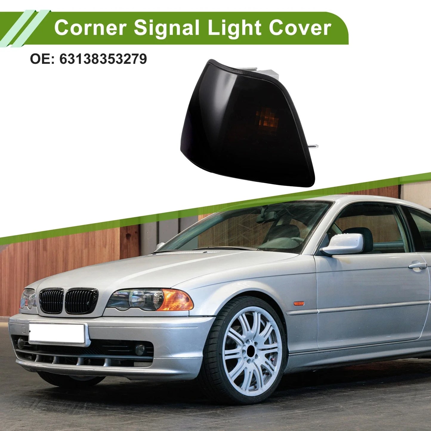 1 x Left Corner Signal Light Cover for BMW 3 Series (1992-1998)