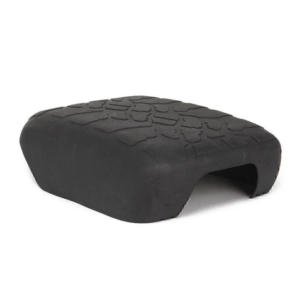 Black Rubber Non-slip Armrest Box Cover Pad for Jeep Wrangler JL (2018-2023)