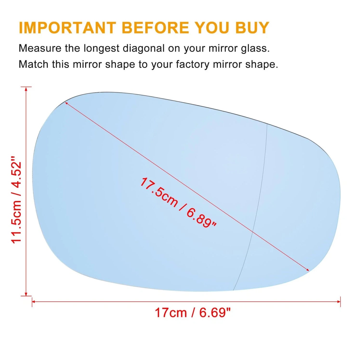 Rearview Right Mirror Glass with Backing Plate Heated for BMW 328i