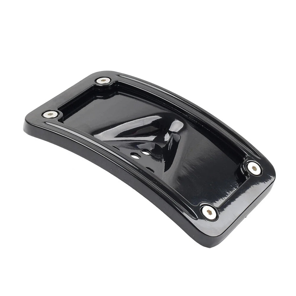 Curved Laydown License Plate Frame Mount Bracket for Harley Dyna (2006-2023)