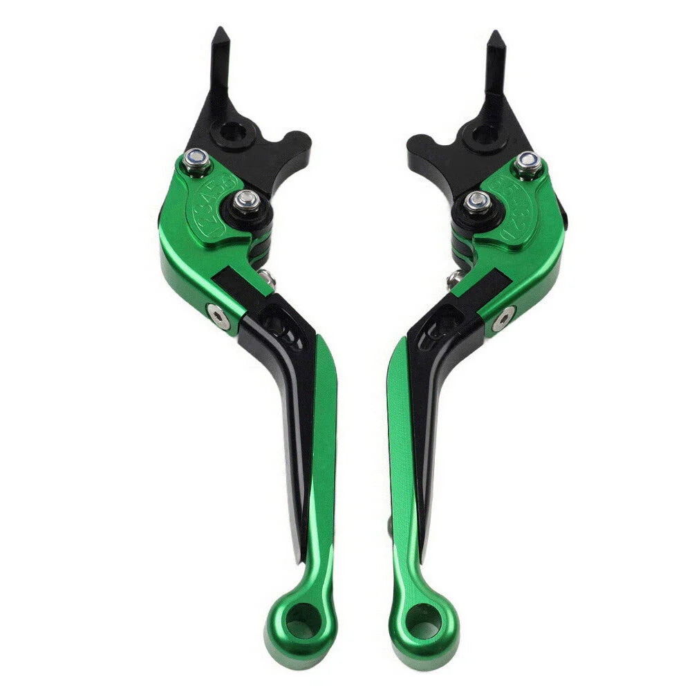 Extendable Brake Clutch Levers Green for Kawasaki Z650 Z900 Ninja 17-22