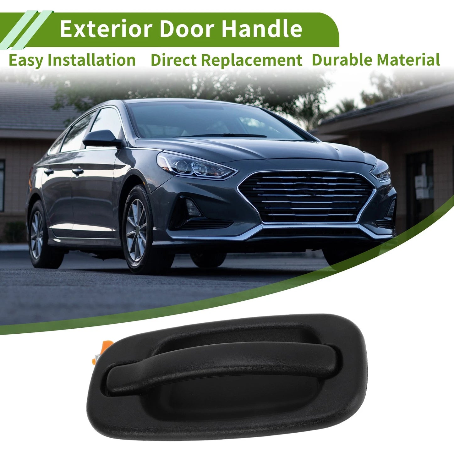 Exterior Door Handle for Chevrolet GMC Silverado (Black, Rear Right)