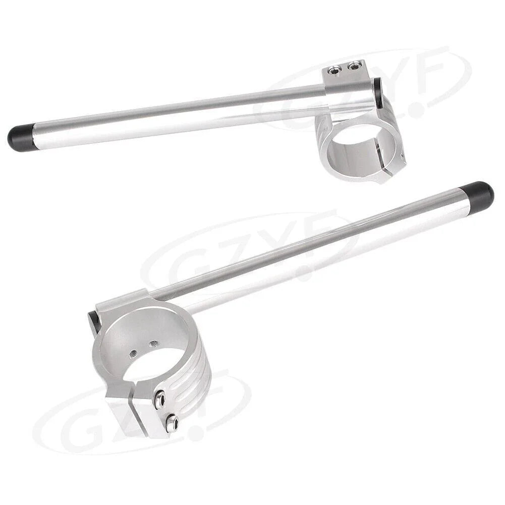 51mm Clip On Handlebar Fork Tubes Universal for Motorcycle Silver