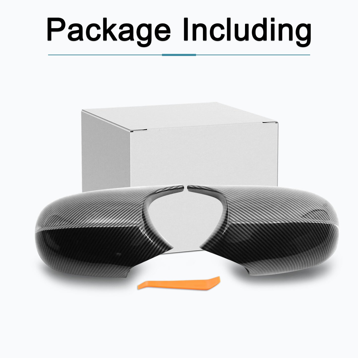 Carbon Fiber M3 Style Mirror Cover Caps for BMW E90 E92 E93 (2007–2013)