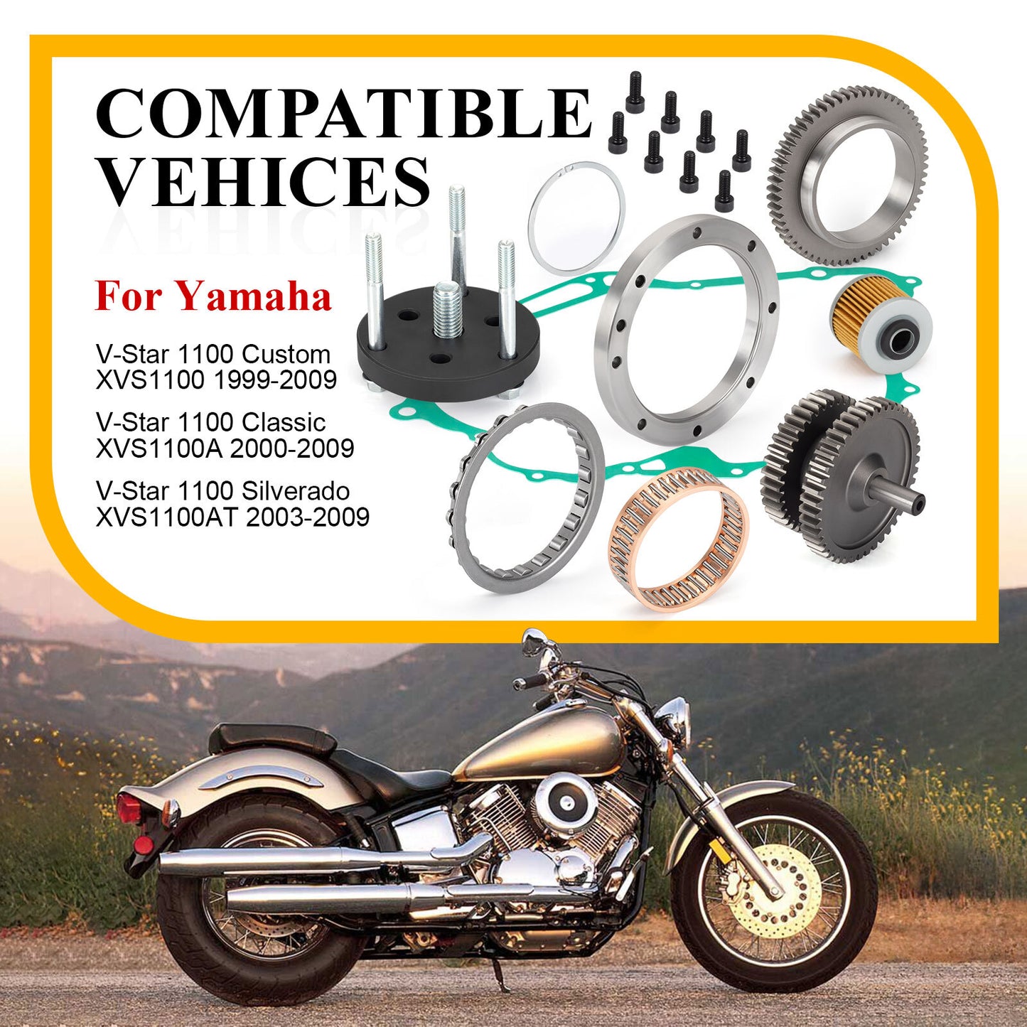 Starter Clutch Kit for Yamaha V-Star 1100 (1999–2009)