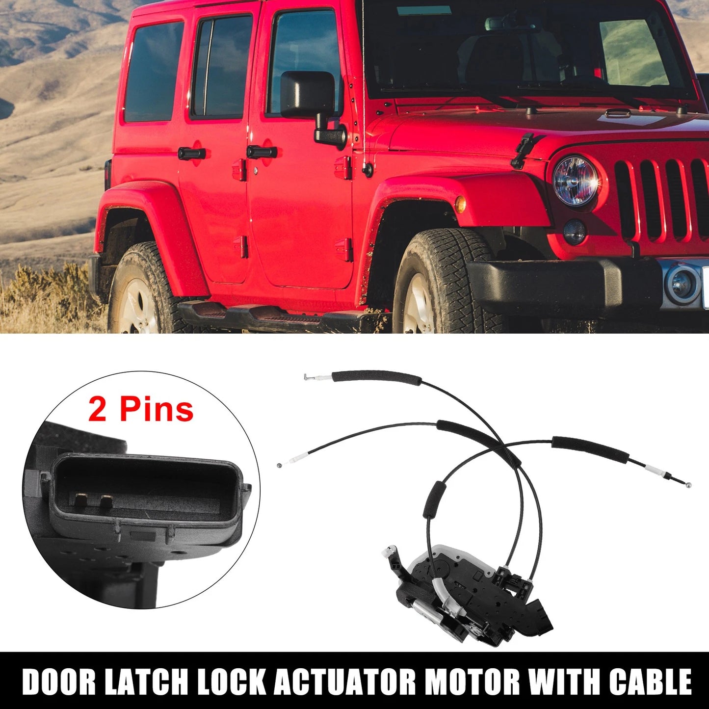 Front Right Door Latch Actuator Motor with Cable for Nissan Sentra (2013–2019)