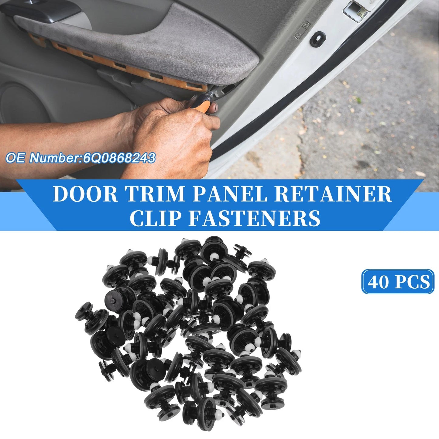 40 Pcs Door Panel Trim Retainer Clip for Audi TT Quattro (2008–2015)