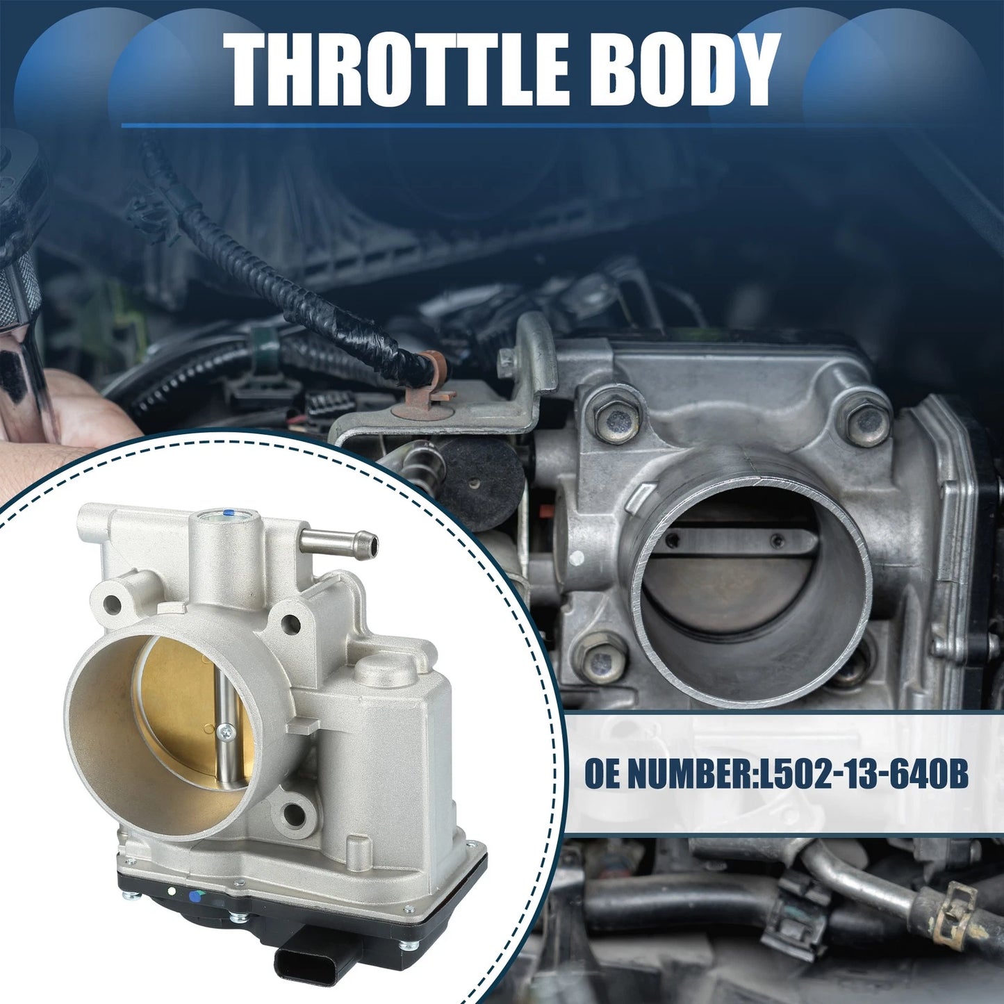 Throttle Body Assembly for Mazda 3 5 6 CX-7 (2004–2012) No.L502-13-640B