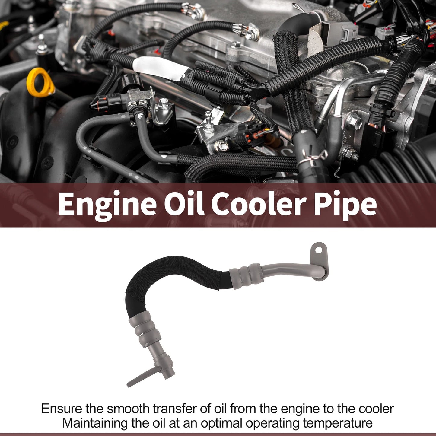 Engine Oil Cooler Tube for BMW E60 E61 535i (2008–2010) No. 17227560980