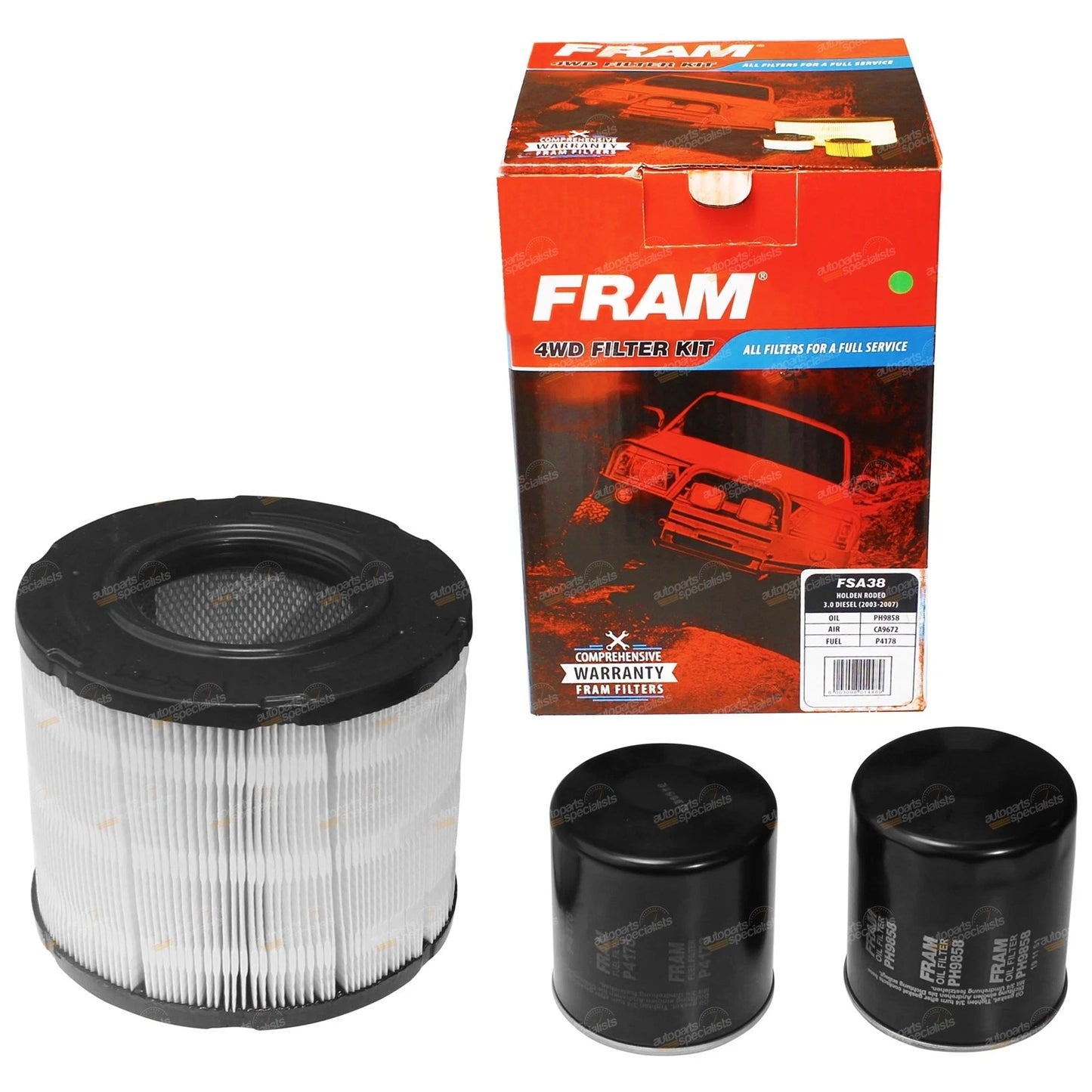 Oil Air Fuel Filter Service Kit for Holden Rodeo RA (2003–2006)
