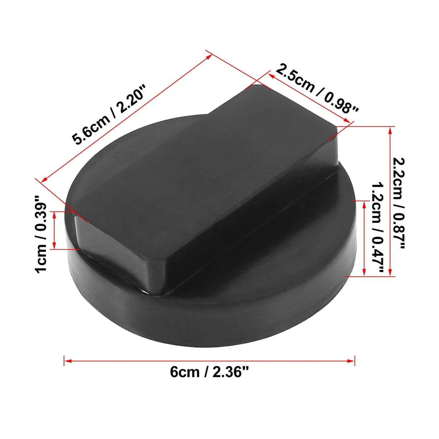 0.87"x2.36" Car Jack Pad Support Rubber Frame Rail Protector for BMW