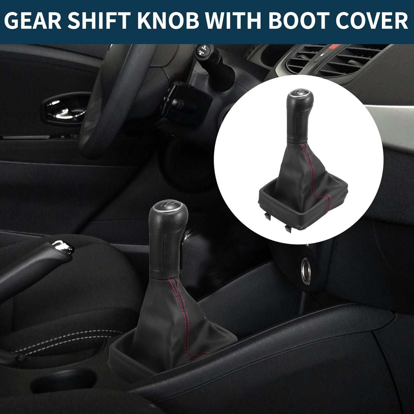 5 Speed Gear Shift Knob with Cover for VW Polo (2002–2009)
