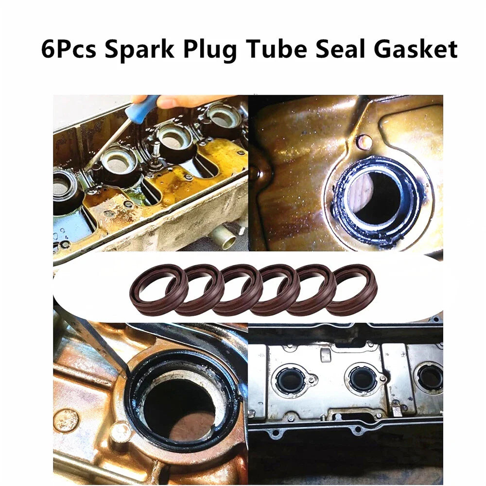 6Pcs Spark Plug Tube Seal Gasket for Jeep Wrangler, Chrysler, Dodge, Ram
