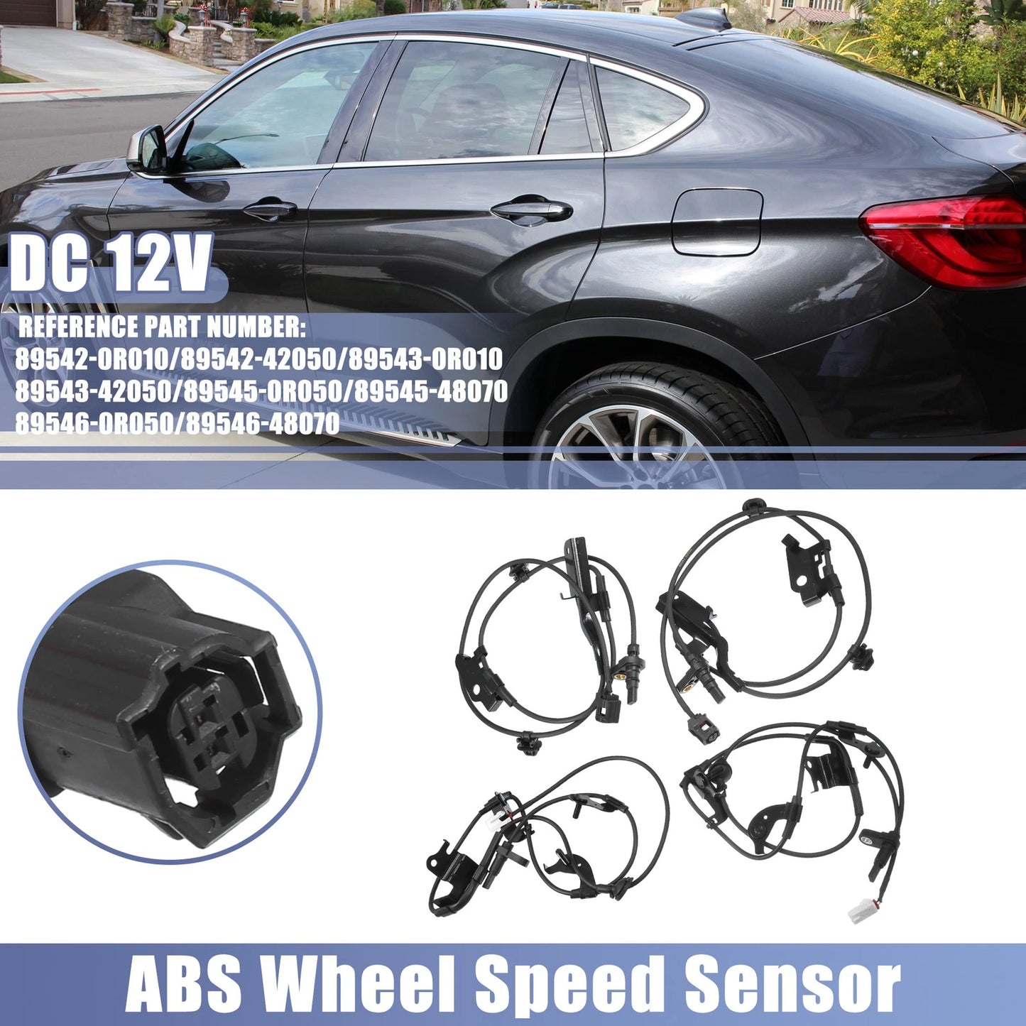 Set of 4 ABS Wheel Speed Sensors for Toyota RAV4 (2014–2018)
