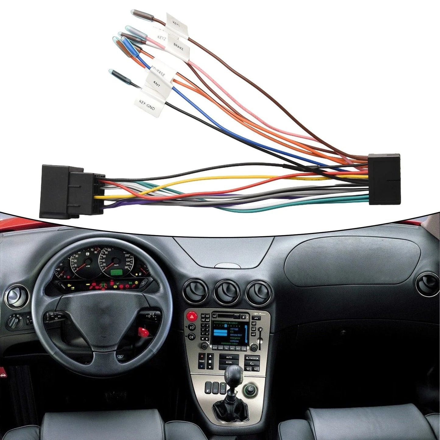 20PIN Car Stereo Adaptor Cable for Reliable Connectivity