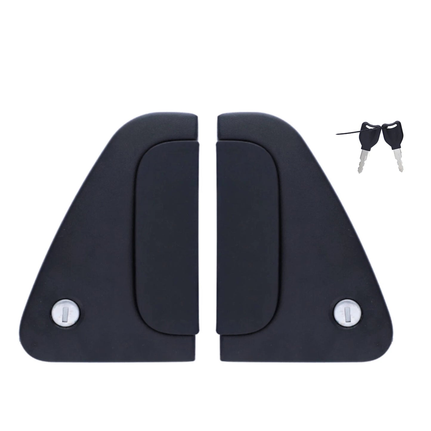 2X Textured Black Outer Door Handles for Daf CF65/CF75/CF85 (2001–2013)