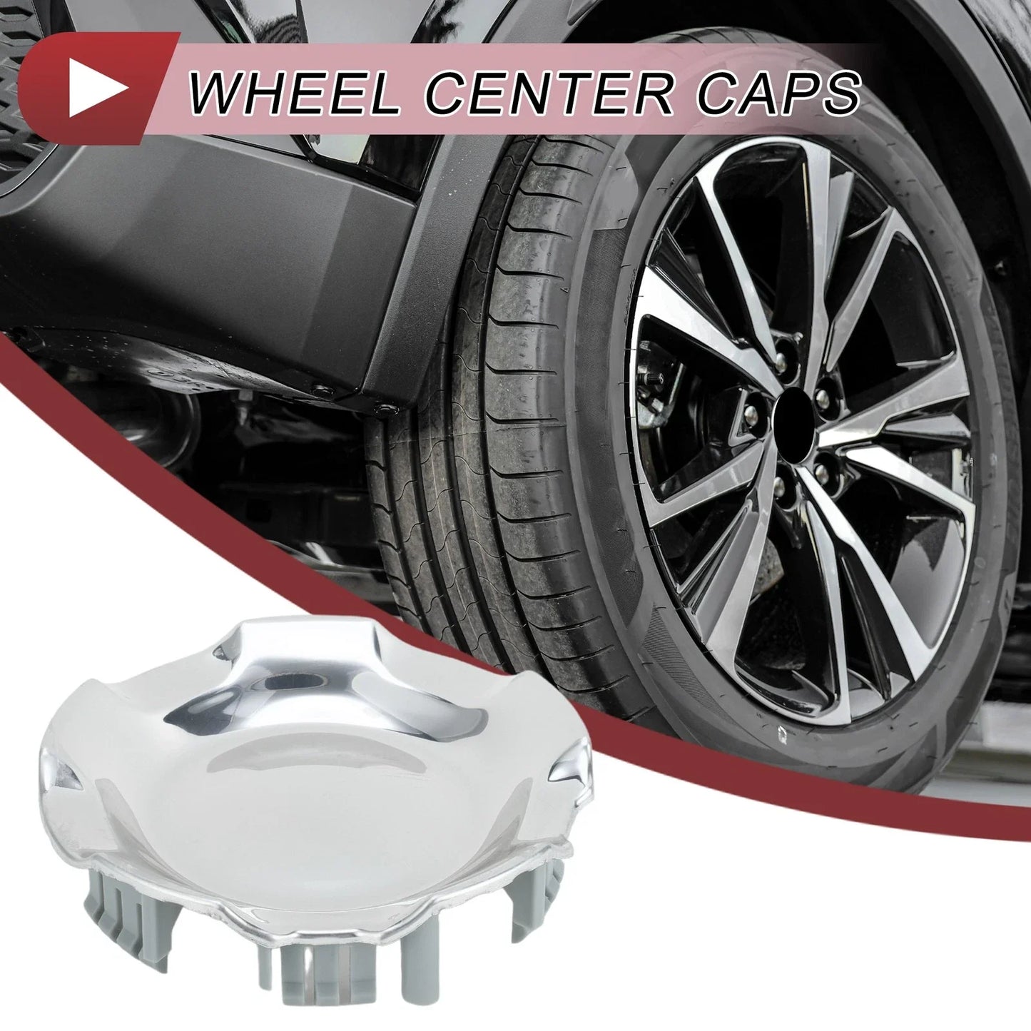 Wheel Center Caps for Chevrolet Silverado Tahoe Chrome Silver Tone (2007-2013)