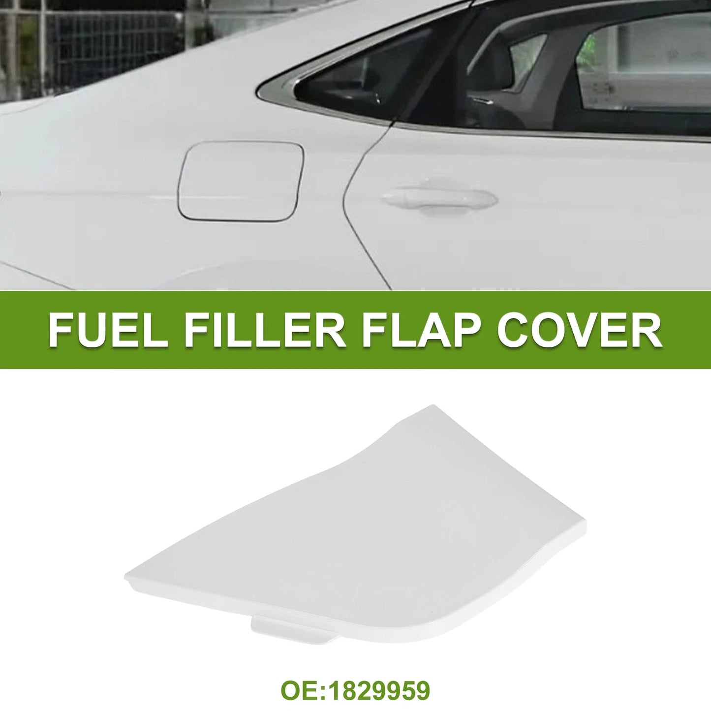 Fuel Tank Door Cap for Ford Transit MK8 (2014–2024) Fuel Filler Flap Cover White
